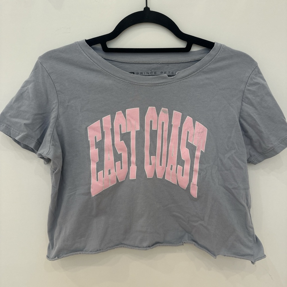 Prince Peter Collection Gray Graphic Crop T-Shirt